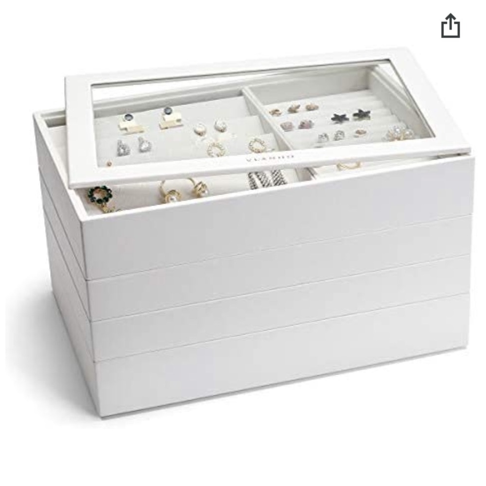 Vlando Stackable Jewelry Organizer White